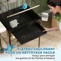Voir la diapositive 6 : PAWHUT Cage à oiseaux design maison sur roulettes mangeoires perchoirs balançoire grande porte 8 trappes plateau déjection
