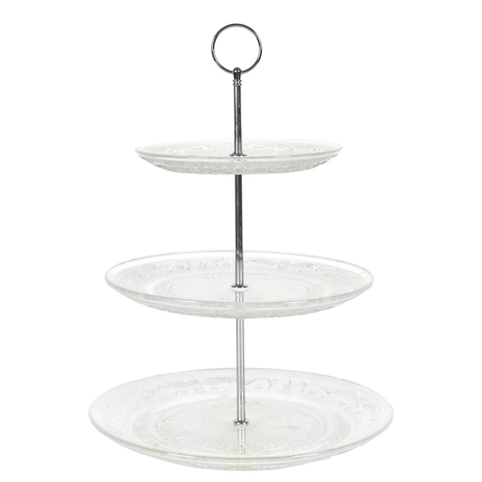 The Home Deco Factory Plateau de Présentation  3 Niveaux  35cm Transparent