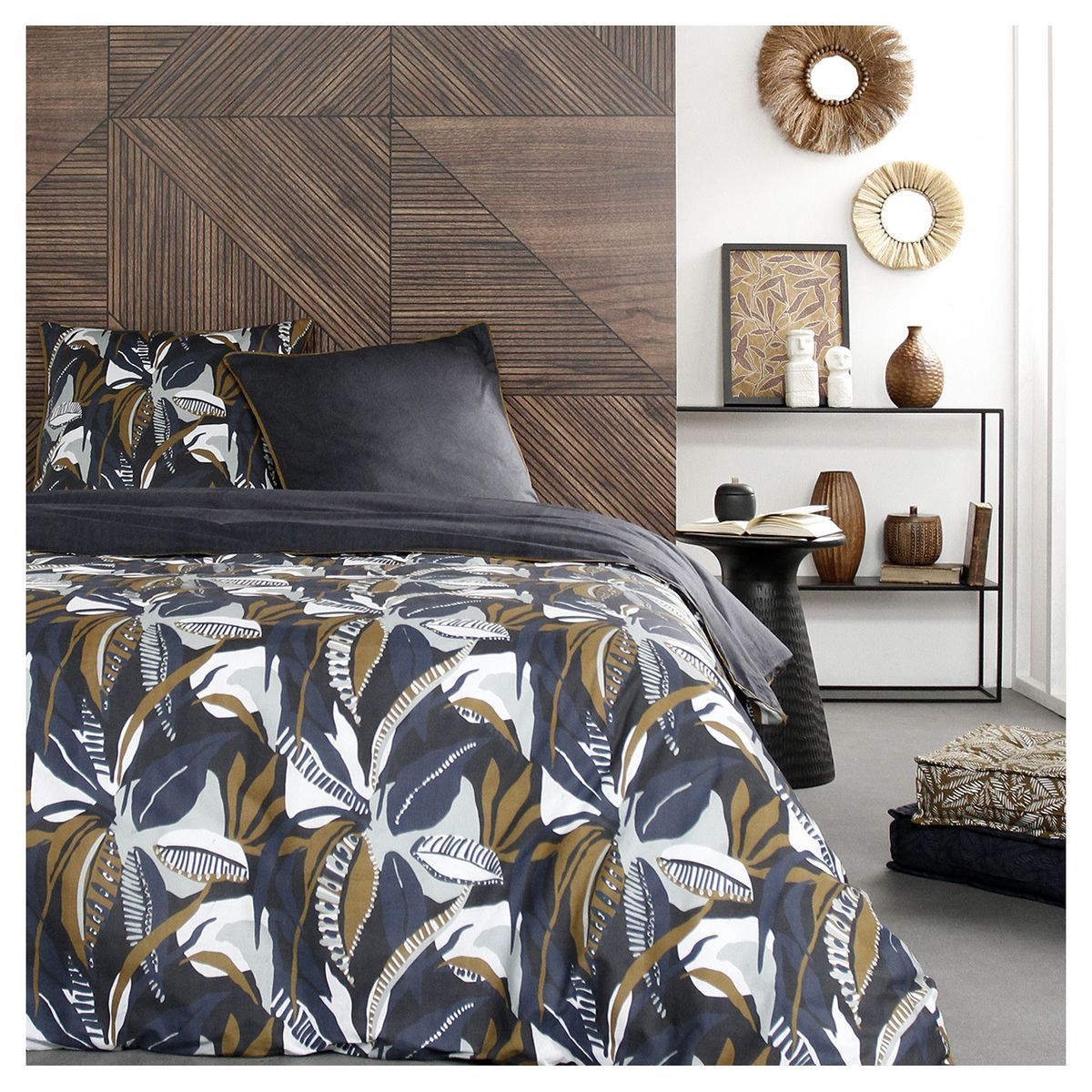 TODAY Parure housse de couette en coton 57 fils motif tropical TERANGA