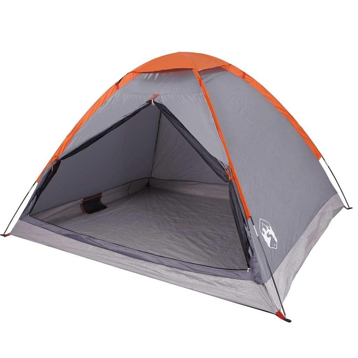VIDAXL Tente de camping a dome 2 personnes gris et orange impermeable