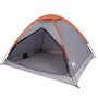Voir la diapositive 4 : VIDAXL Tente de camping a dome 2 personnes gris et orange impermeable