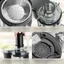 Voir la diapositive 4 : tectake Extracteur de jus capacité de 500ml, 600 W argent