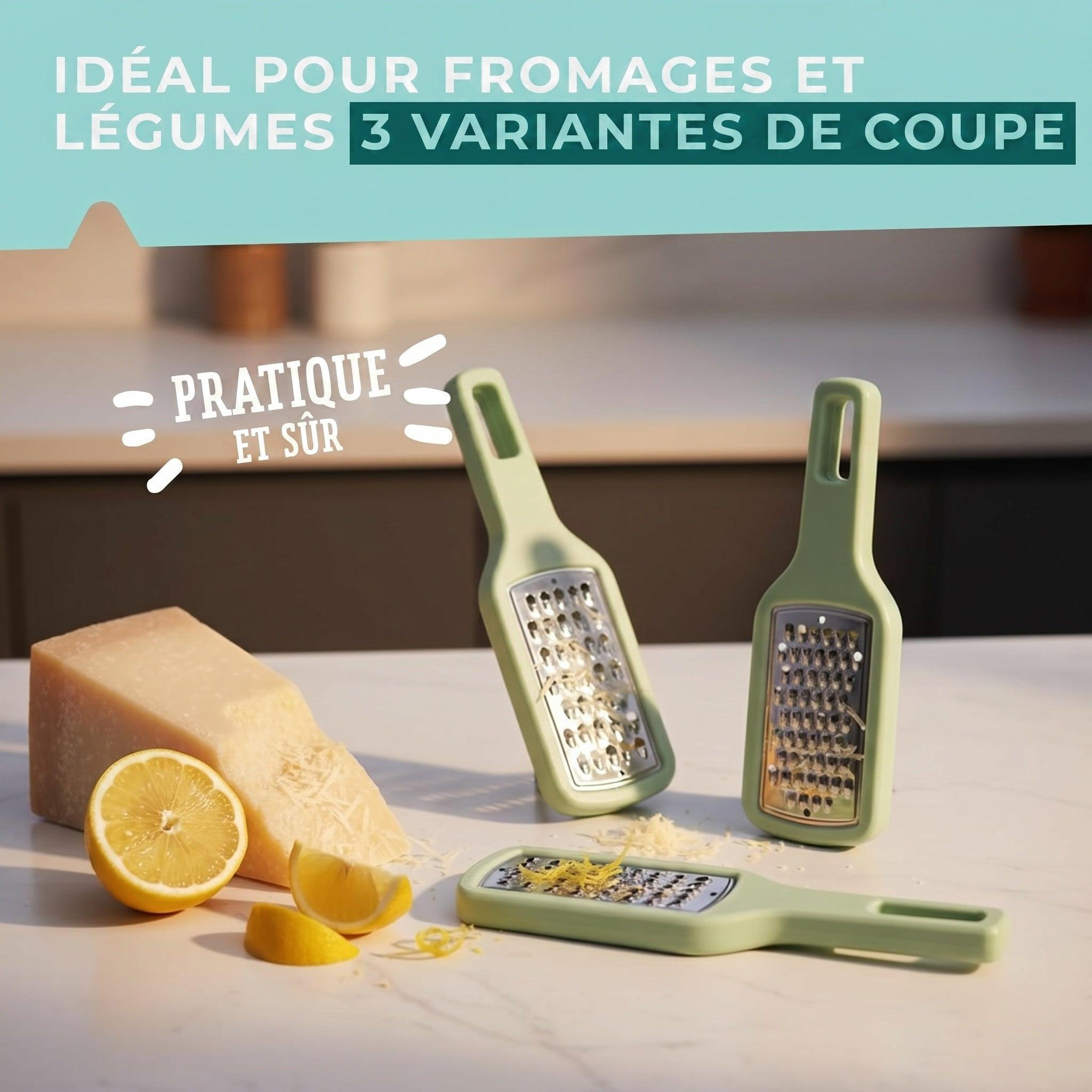 Voir la diapositive 6 : Fackelmann Lot de 3 râpes à légume manuel fackelmann ocean