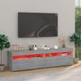 Voir la diapositive 3 : VIDAXL Meubles TV avec lumieres LED 2 pcs Sonoma gris 75x35x40 cm