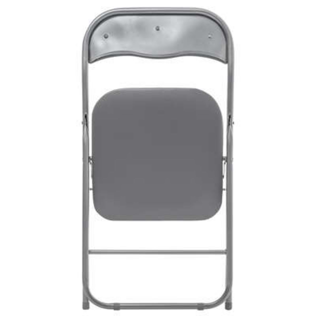 Chaise pliante assise et dossier PU pieds métal 