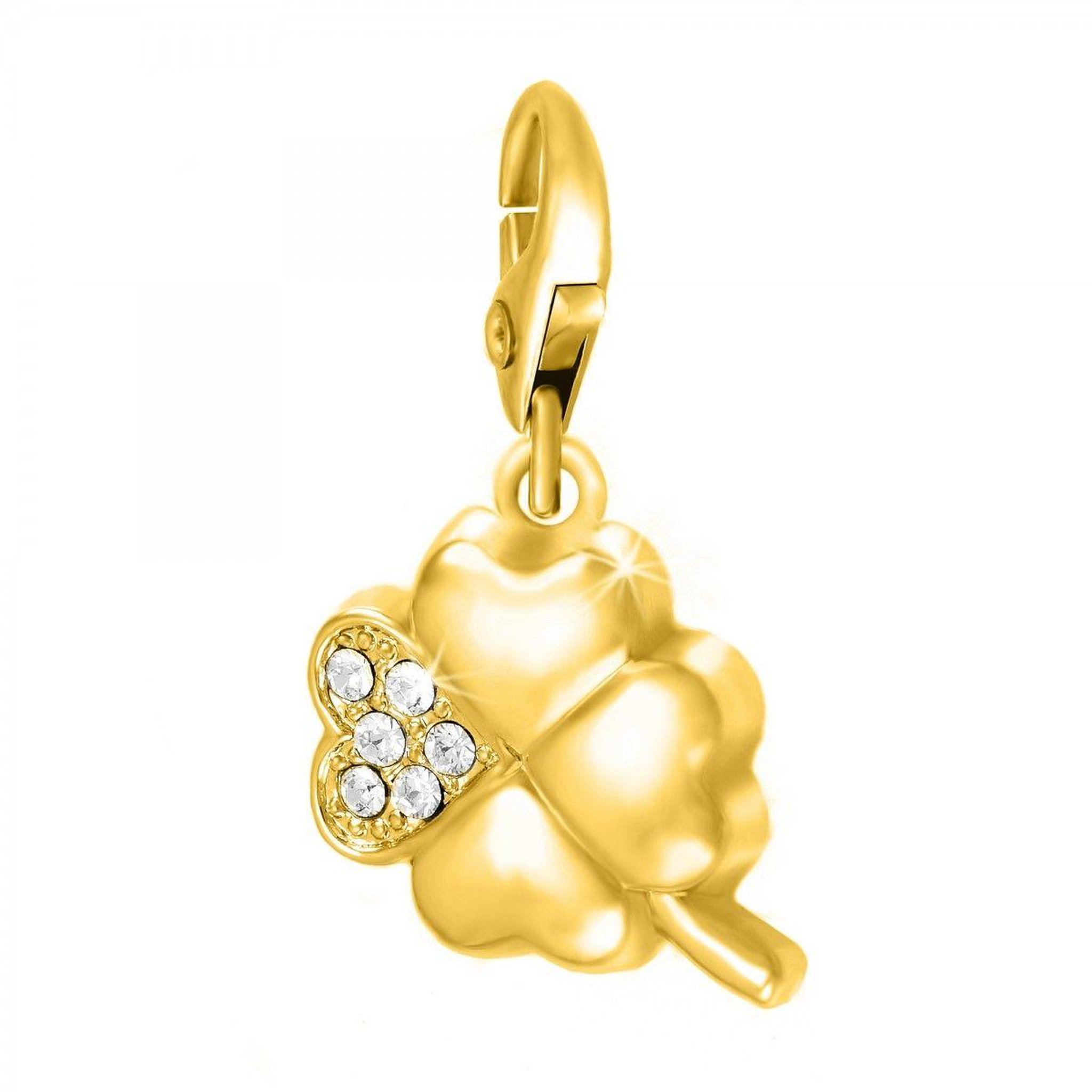 SC CRYSTAL Charm Trèfle SC Crystal orné de Cristaux scintillants