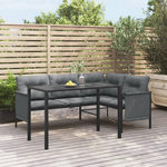 VIDAXL Table a manger de jardin anthracite 110x54x70 cm acier