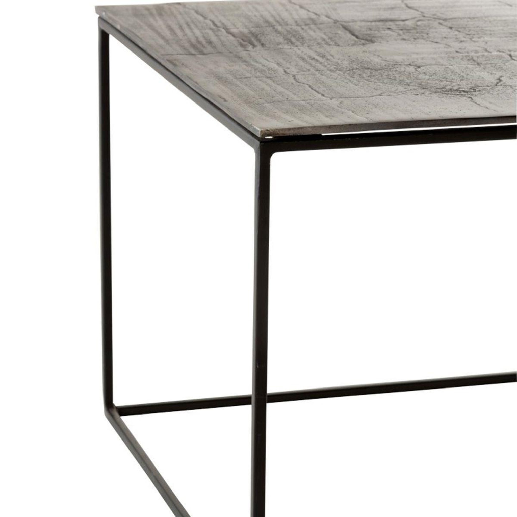Voir la diapositive 4 : J-LINE Table basse rectangulaire  oxidize  110cm noir