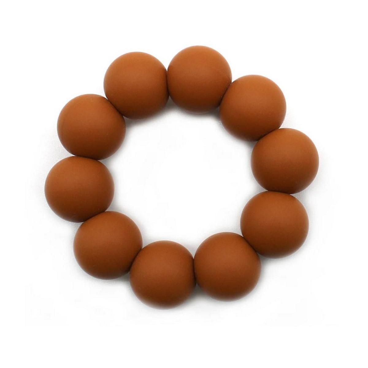 LES DEGLINGOS Anneau de dentition en silicone pour bébé Speculos le tigre - Soulagement des dents et jouet d'éveil