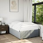 VIDAXL Cadre de lit sans matelas gris clair 120x190 cm tissu
