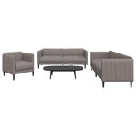 VIDAXL Ensemble de canapes 3 pcs taupe tissu