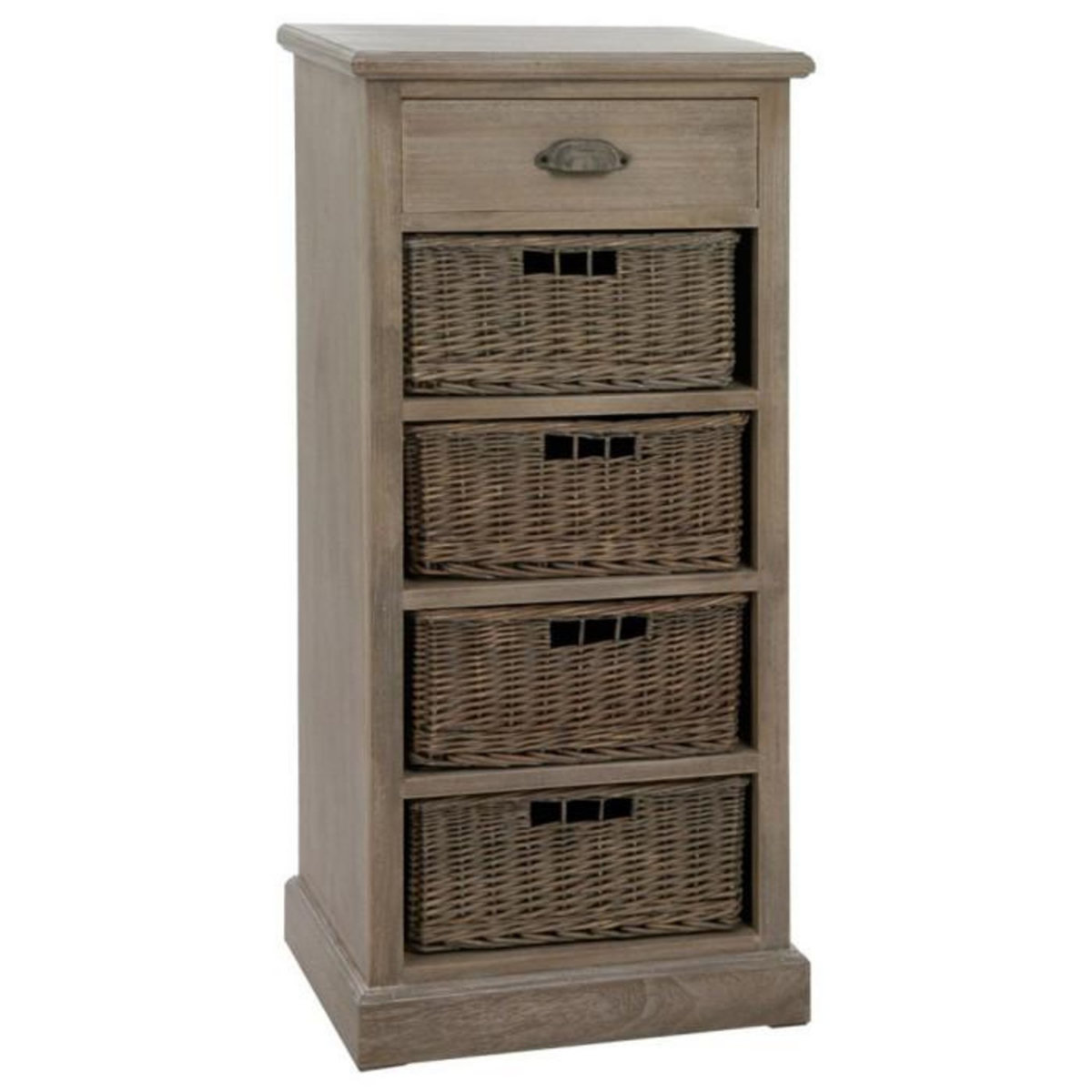 Paris Prix Commode 4 Paniers & 1 Tiroir  Catherine  107cm Naturel