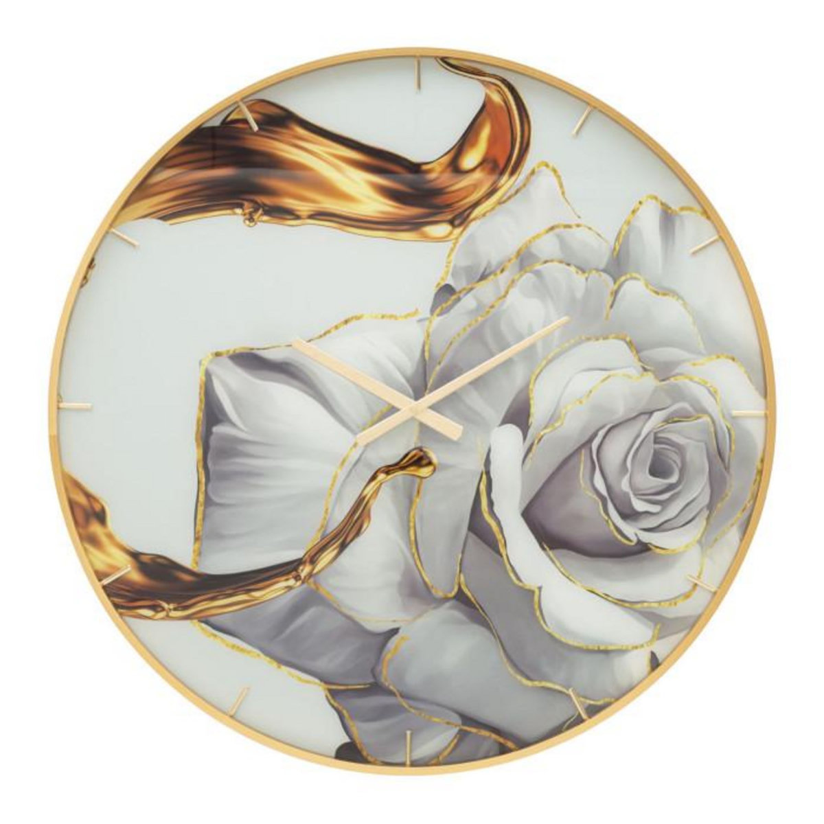 Paris Prix Horloge Murale en Verre  Rose  80cm Multicolore
