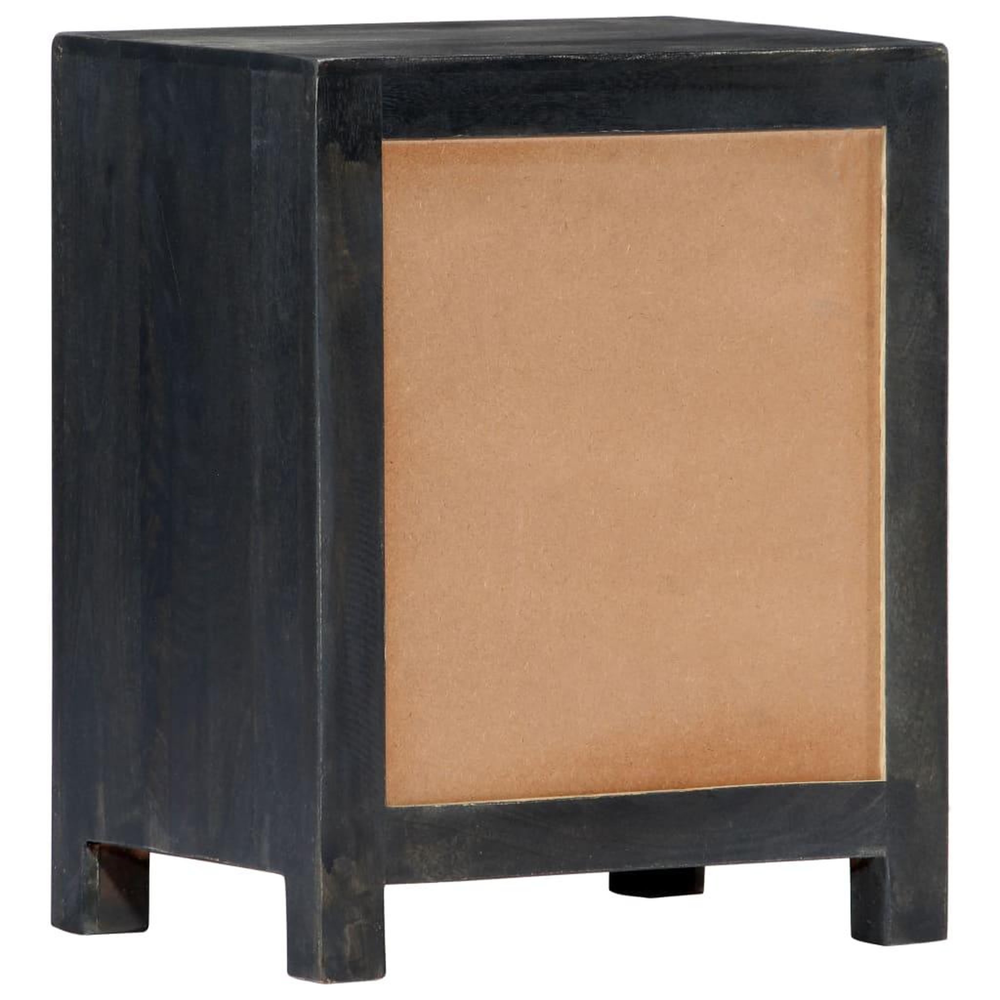 Voir la diapositive 3 : VIDAXL Table de chevet sculptee a la main gris 40x30x50 cm manguier