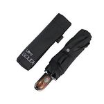 Alistair Parapluie automatique compact et resistant - Anti vent et retournement - ALISTAIR - Marque francaise garantie 1 an. Coloris disponibles : Noir
