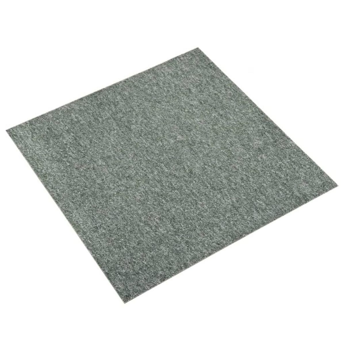 VIDAXL Dalles de tapis de sol 20 pcs 5 m^2 50x50 cm Vert