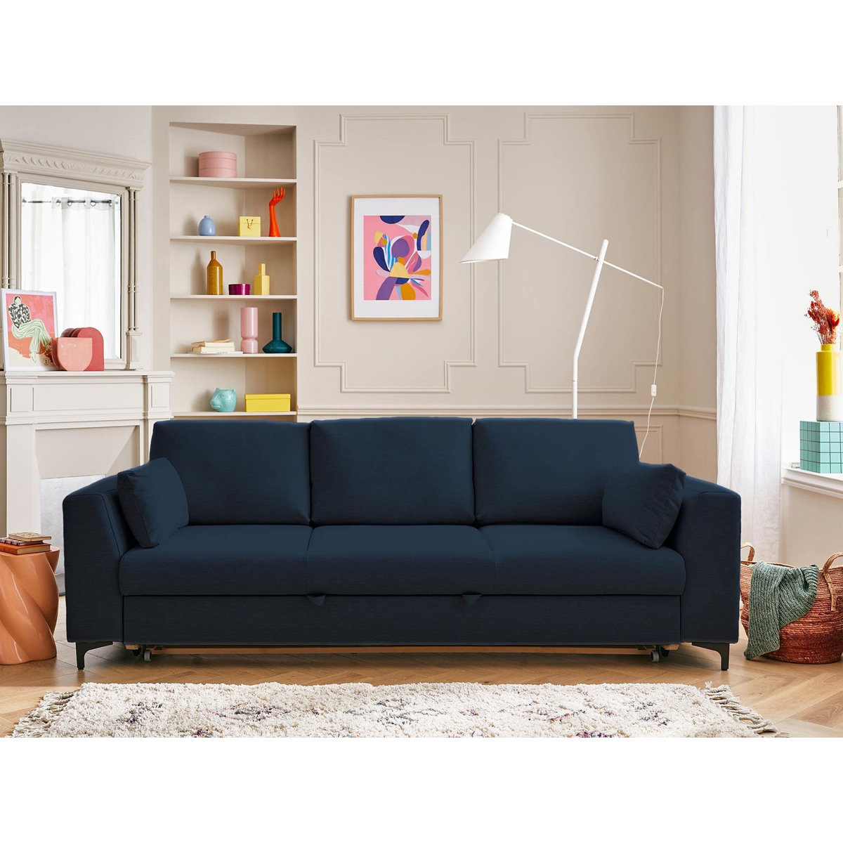 LISA DESIGN Tala - canapé 3 places - convertible - en tissu