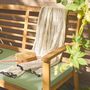 Voir la diapositive 6 : SWEEEK Salon de jardin CHLOE en bois d'acacia 4 places, avec coussins en polyester, un canapé, une table, deux fauteuils