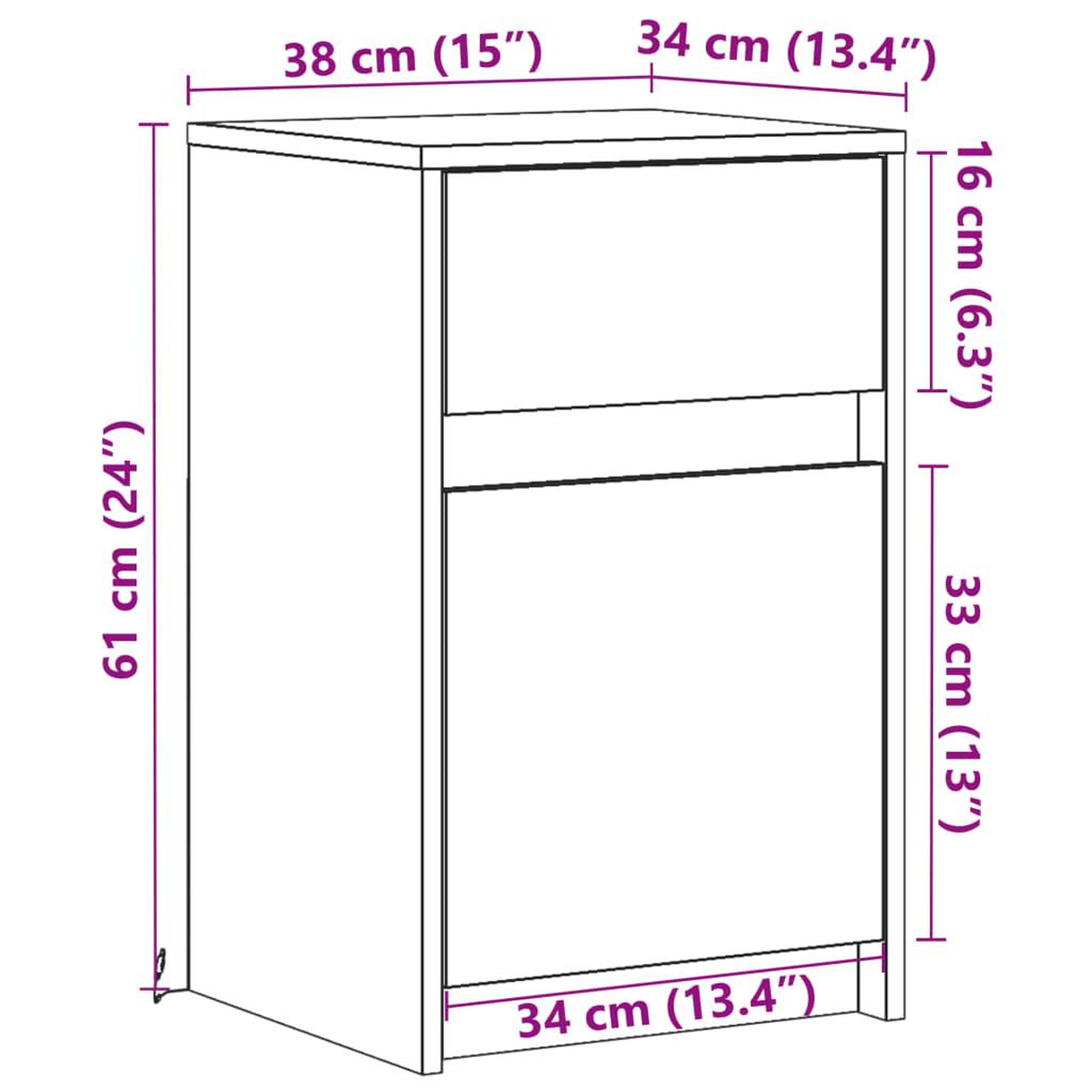 Voir la diapositive 6 : VIDAXL Armoire de chevet avec lumieres LED blanc bois d'ingenierie