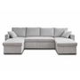 Voir la diapositive 6 : BEST MOBILIER Cyrus - canapé panoramique en u - 7 places - convertible avec coffre - en velours côtelé