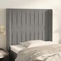 Voir la diapositive 1 : VIDAXL Tete de lit avec oreilles Gris clair 103x16x118/128 cm Velours
