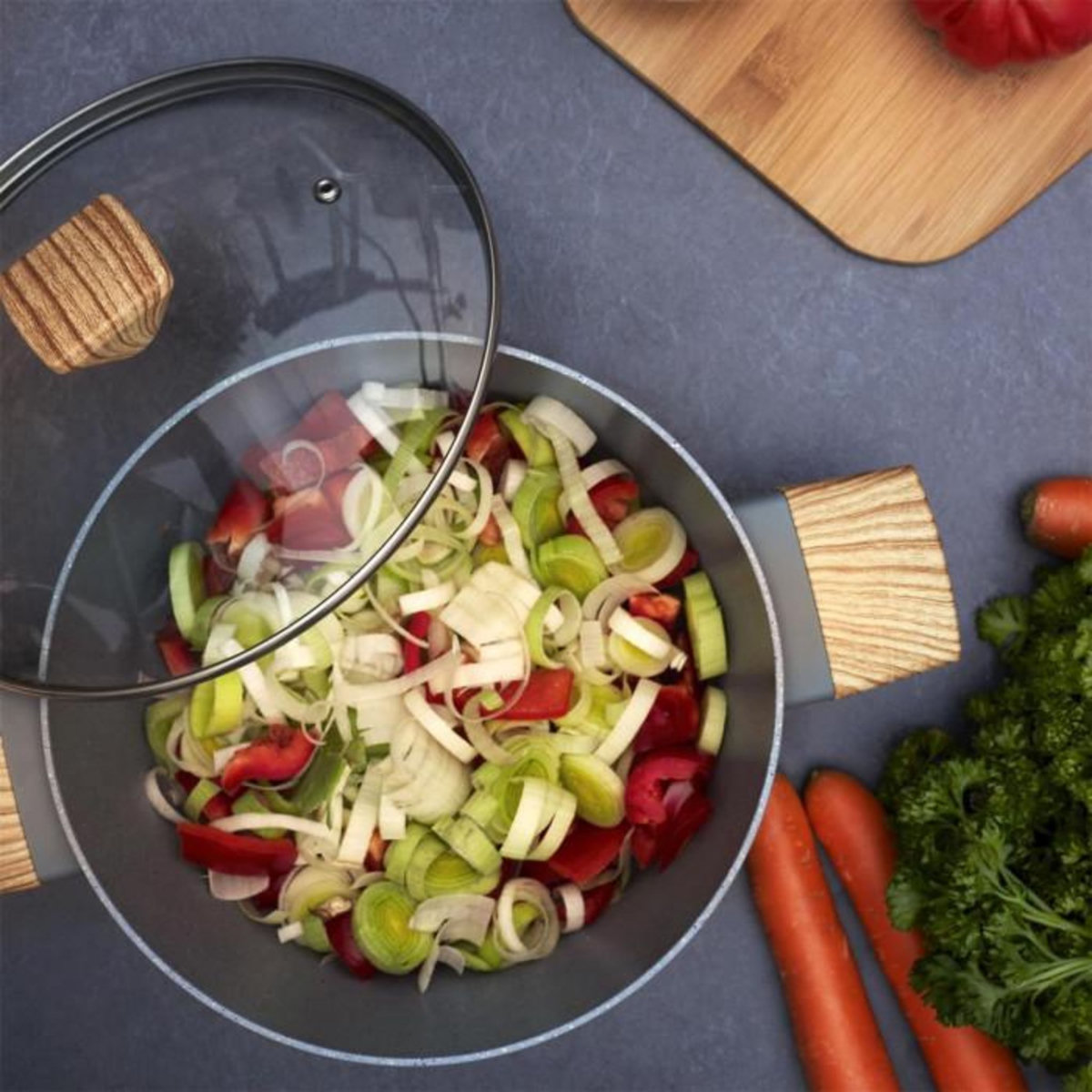 Paris Prix Faitout Aluminium  Forgé  28cm Gris