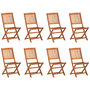 Voir la diapositive 3 : VIDAXL Ensemble a manger de jardin 9 pcs 220x90x75 cm bois d'acacia