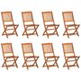 Voir la diapositive 3 : VIDAXL Ensemble a manger de jardin 9 pcs 220x90x75 cm bois d'acacia