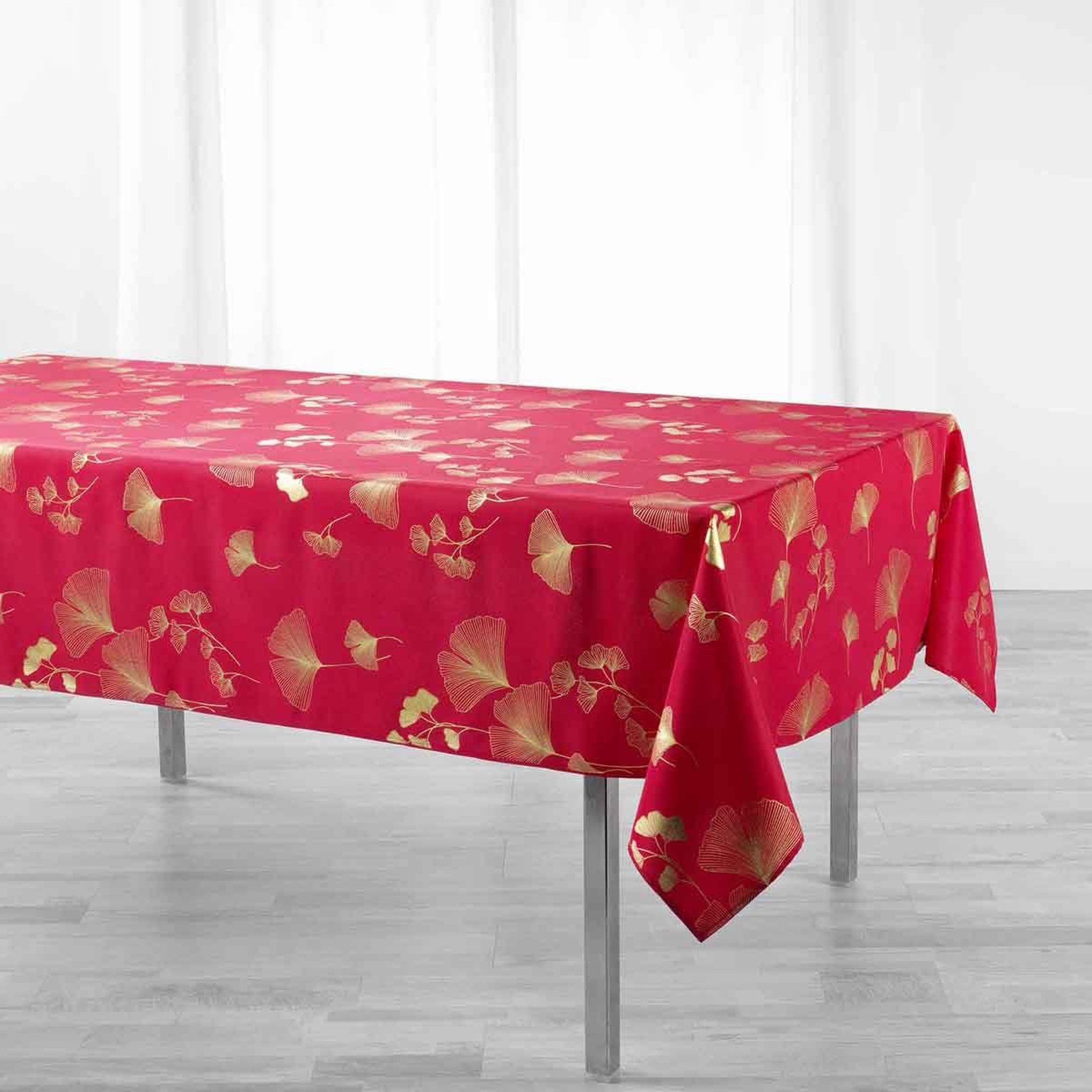Douceur d'Intérieur Nappe imprimée  bloomy  150x240cm rouge