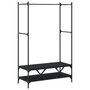 Voir la diapositive 6 : VIDAXL Porte vêtements avec étagères noir bois d ingénierie