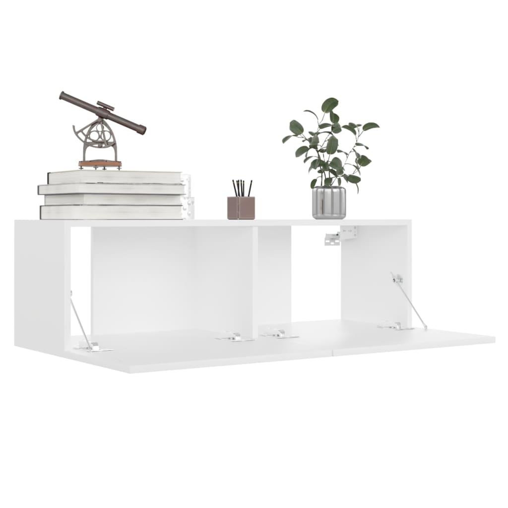 Voir la diapositive 4 : VIDAXL Meubles TV 4 pcs Blanc 100x30x30 cm Bois d'ingenierie
