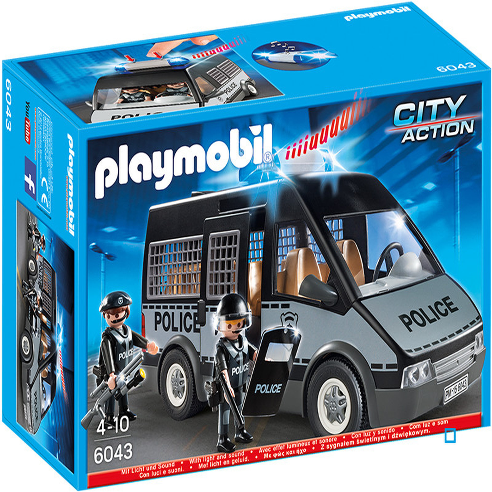 PLAYMOBIL 6043 Fourgon de police avec sirène et gyrophare
