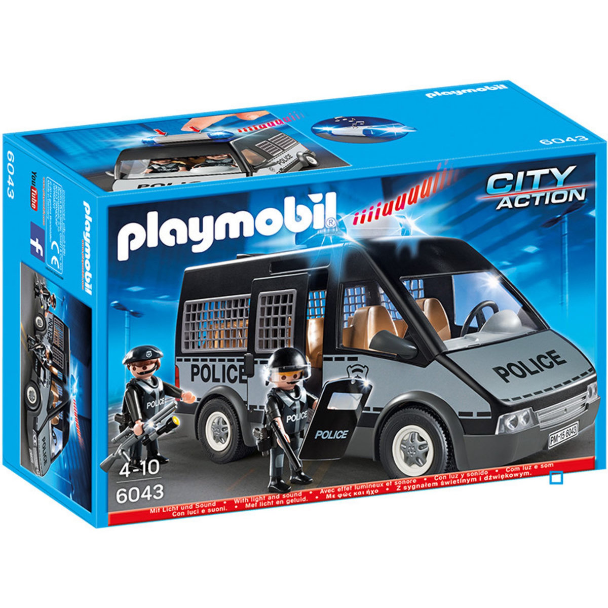 PLAYMOBIL 6043 Fourgon de police avec sirène et gyrophare