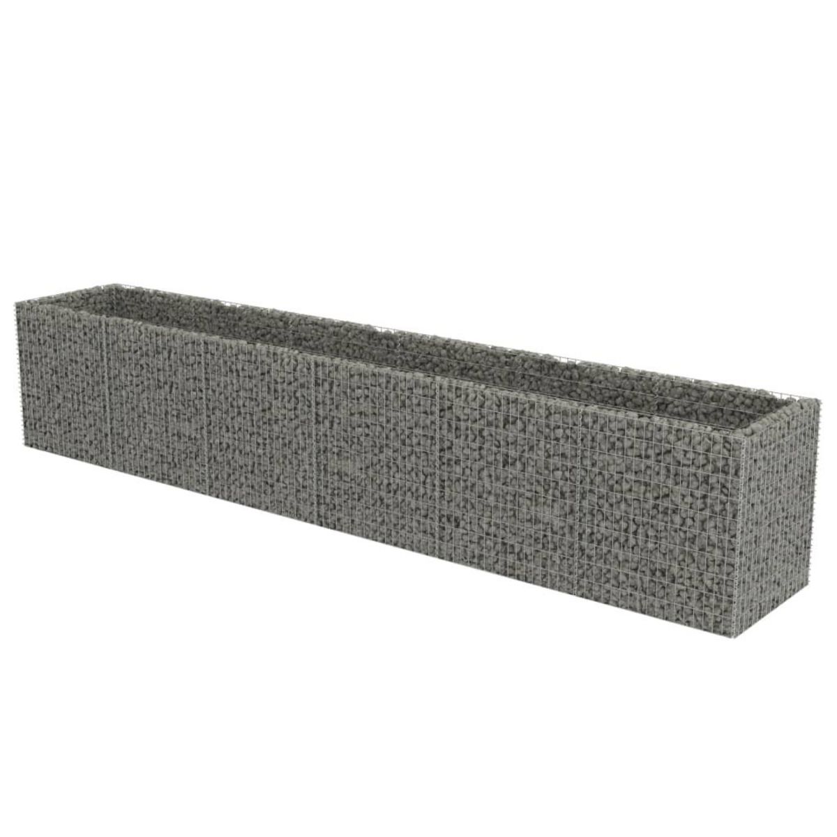 VIDAXL Lit sureleve a gabion Acier galvanise 540x90x100 cm
