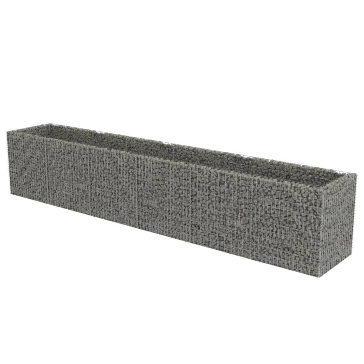 VIDAXL Lit sureleve a gabion Acier galvanise 540x90x100 cm