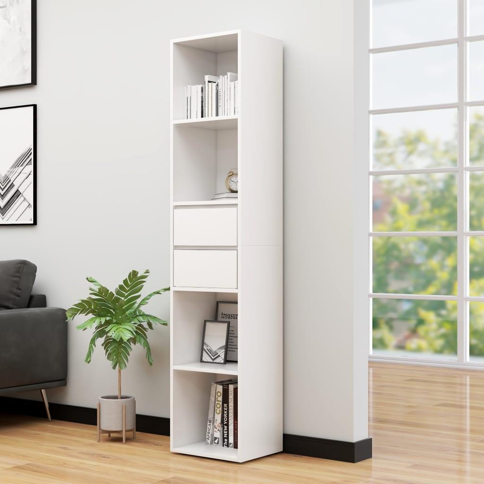 Voir la diapositive 1 : VIDAXL Bibliotheque Blanc 36x30x171 cm Bois d'ingenierie