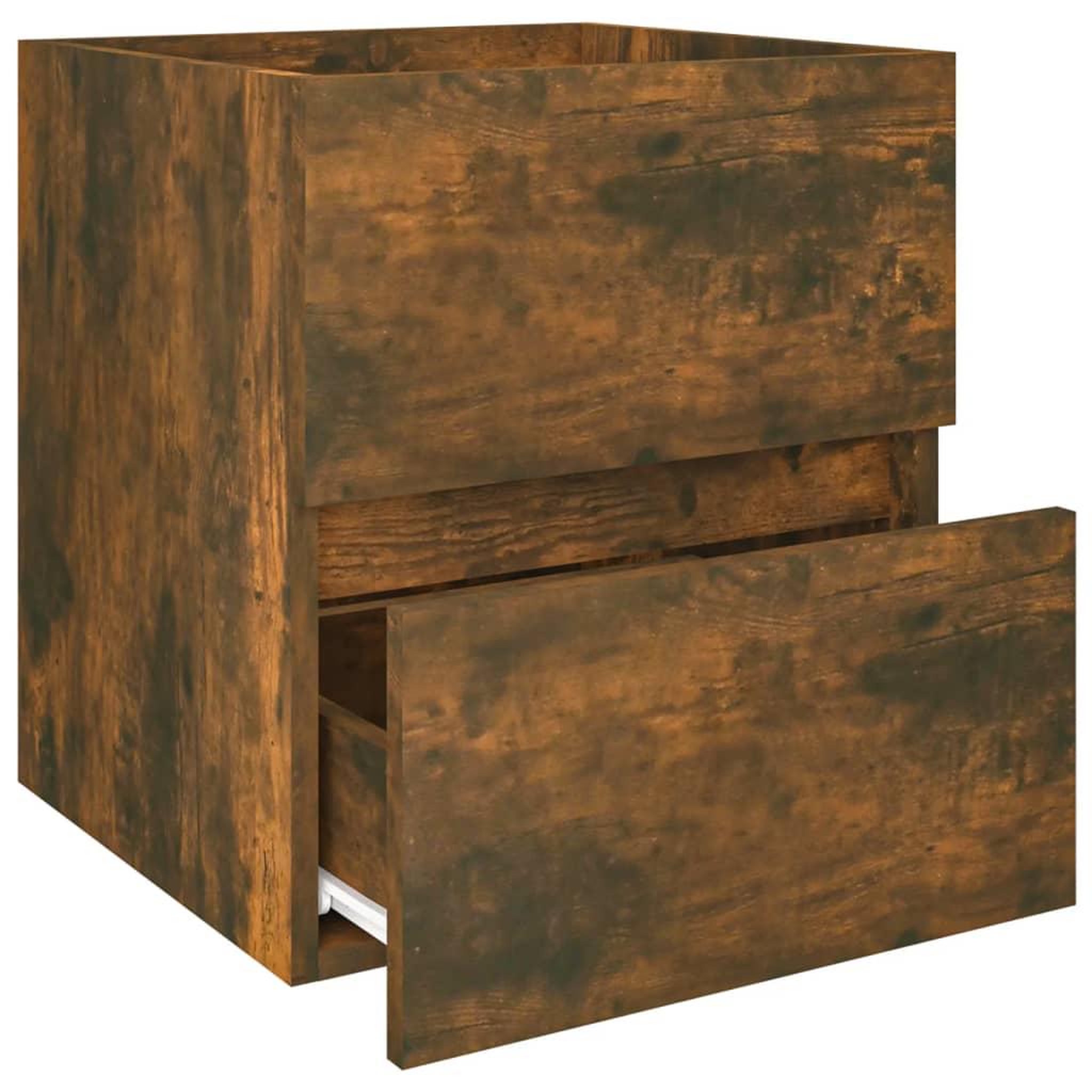 Voir la diapositive 4 : VIDAXL Armoire d'evier Chene fume 41x38,5x45 cm Bois d'ingenierie