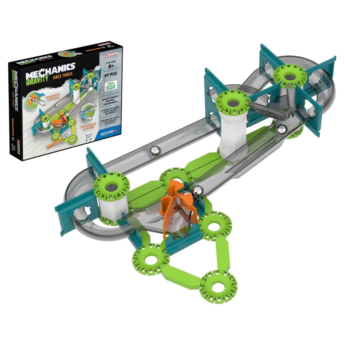 GP TOYS Jeu Geomag Mécanique Gravity EcoFriendly - 67 pièces
