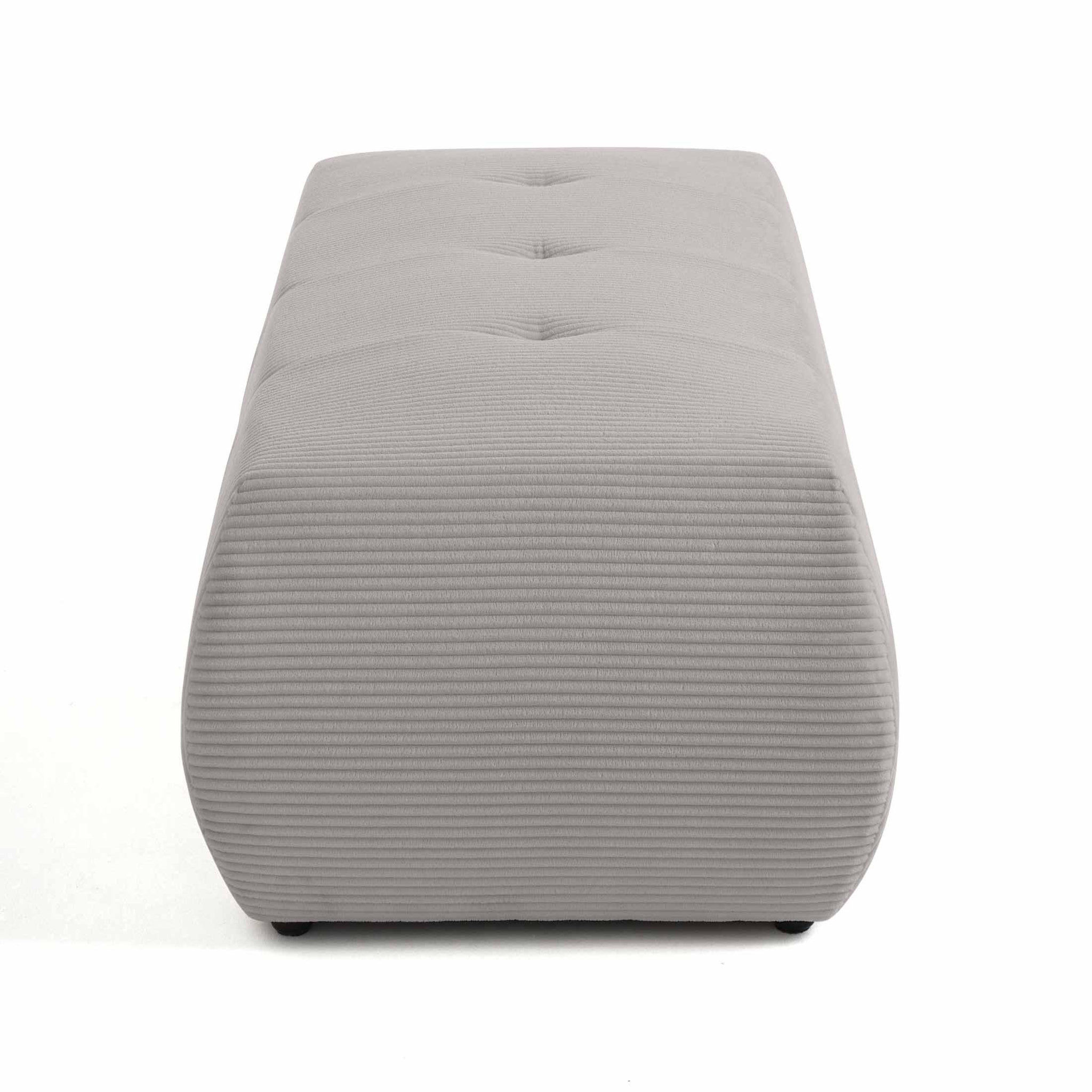 Voir la diapositive 3 : BEST MOBILIER Onyx - pouf d'appoint - en velours côtelé
