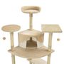 Voir la diapositive 4 : VIDAXL Arbre a chat avec griffoirs en sisal 203 cm Beige et Blanc