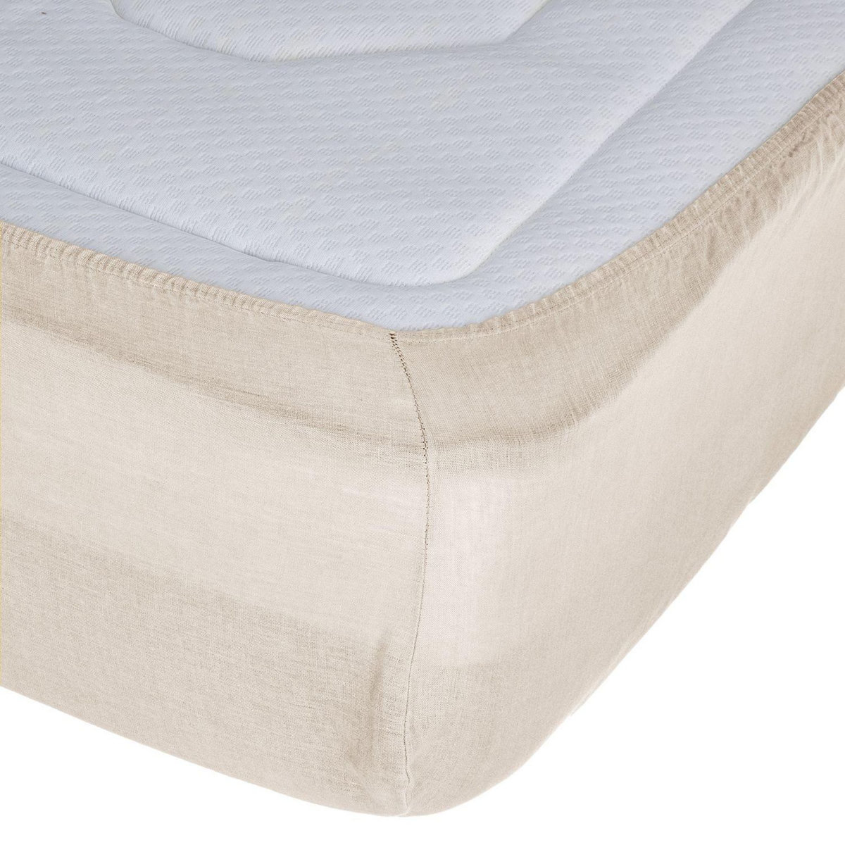ATMOSPHERA Drap Housse bonnet 30 cm 100% Lin Tropiques