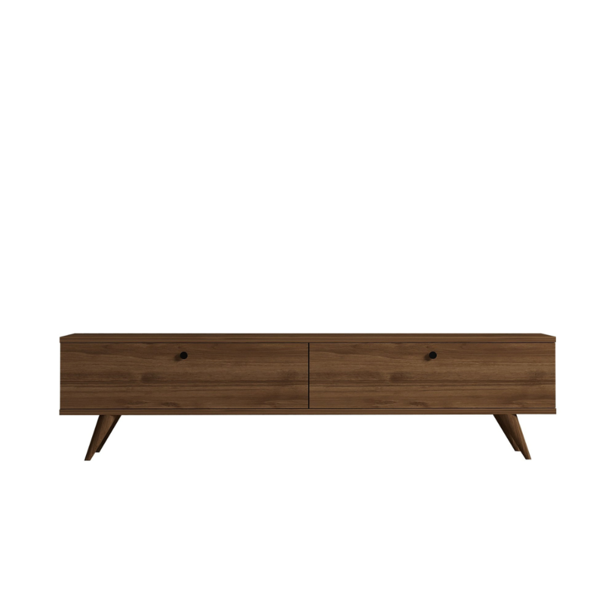 CONCEPT USINE Meuble tv 160cm avec deux placards noyer poly