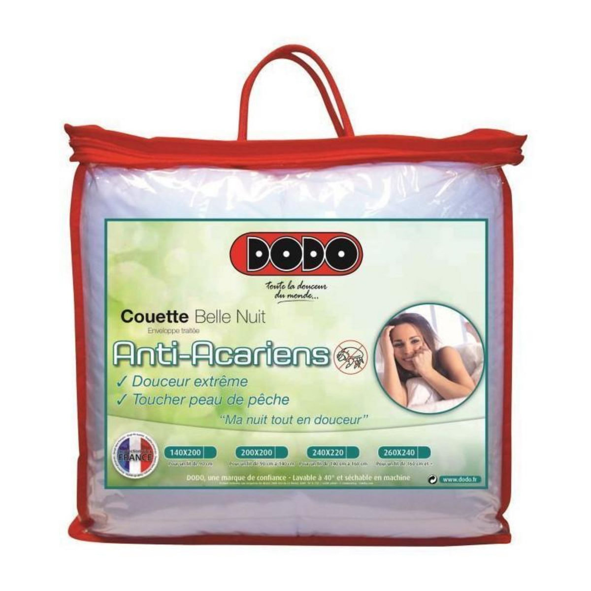 DODO DODO Couette temperee 350gr/m2 BELLE NUIT 200x200cm