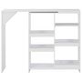 Voir la diapositive 2 : VIDAXL Table de bar avec tablette amovible Blanc 138x39x110 cm
