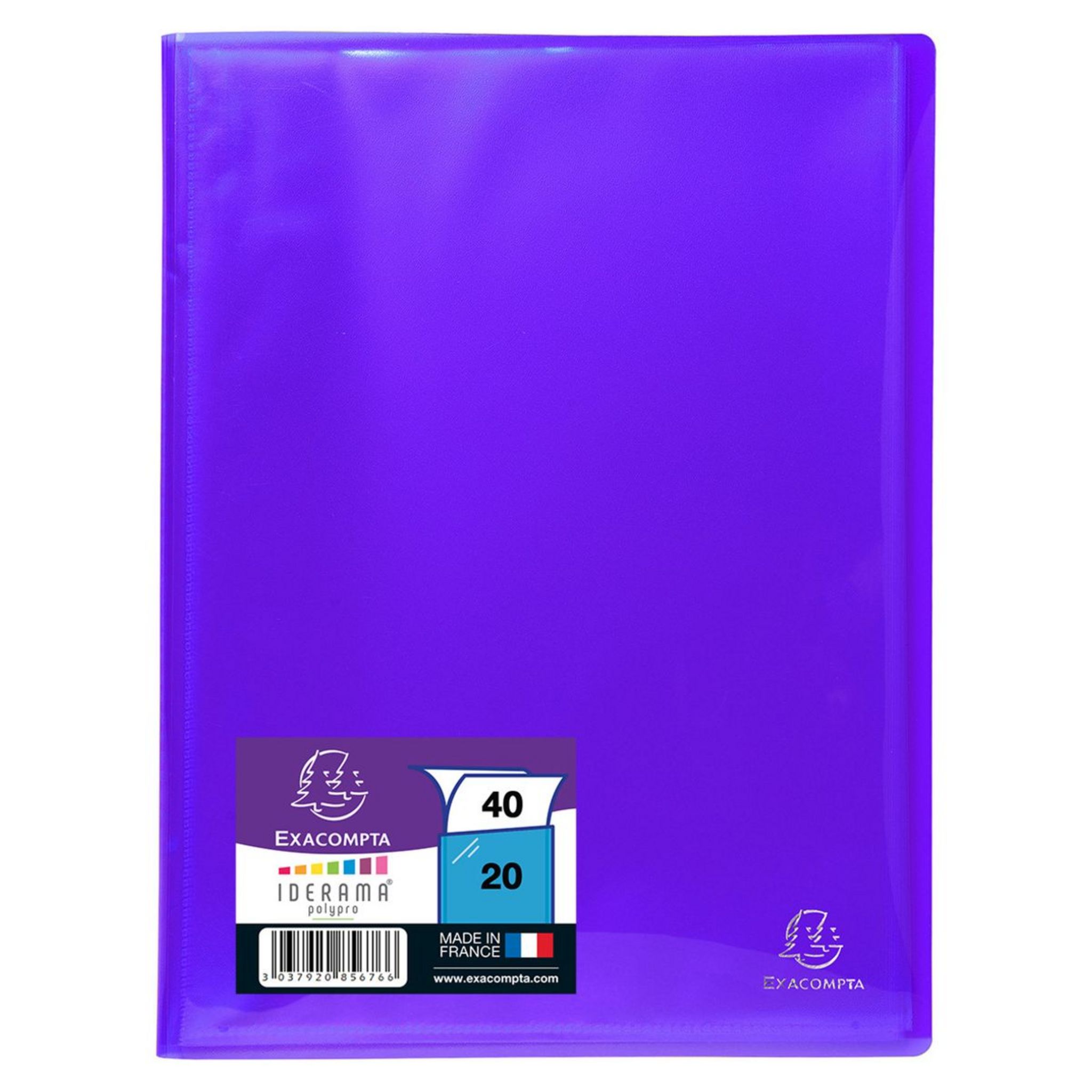 Porte-vues Favorit Matrix 40 Pochettes - Format Intérieur 22x30 Cm, Couverture Noire, Fenêtre Personnalisable - 4