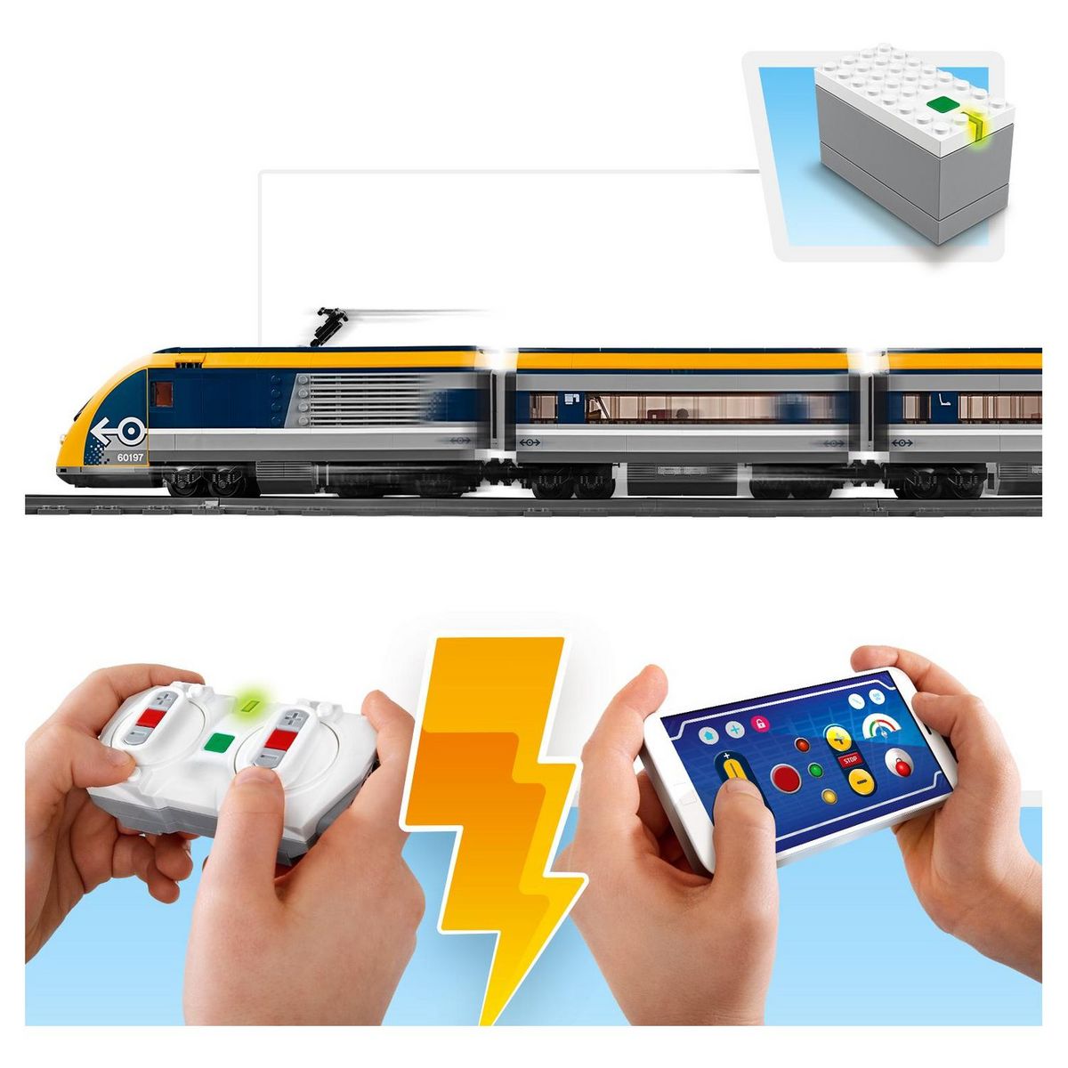 LEGO City 60197 - Le train de passagers télécommandé