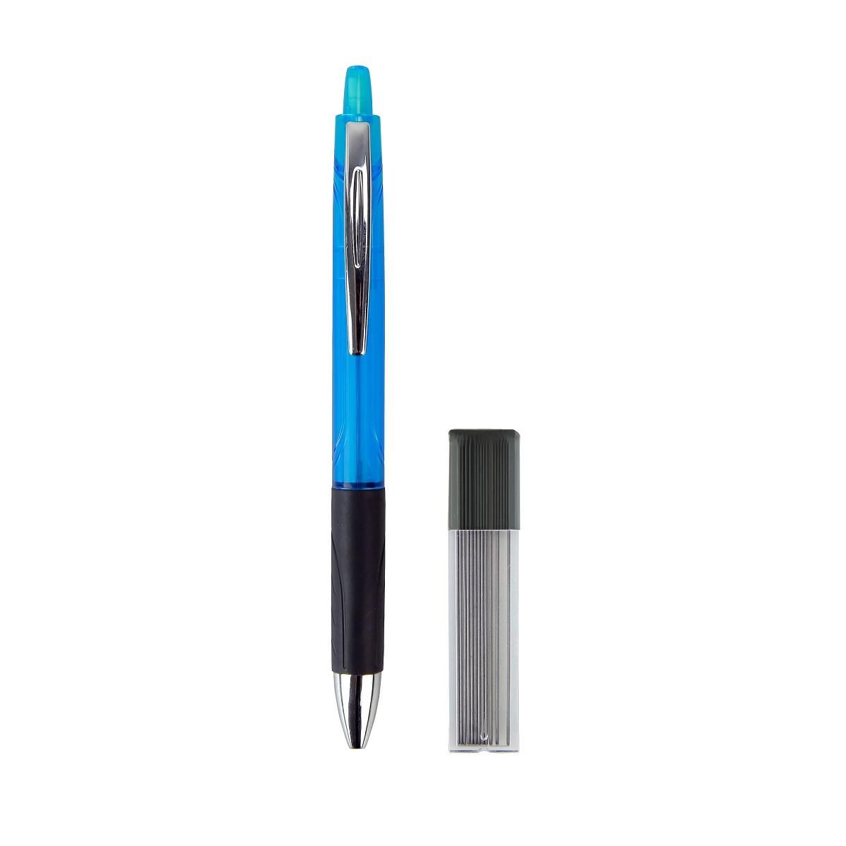 AUCHAN Lot de 1 porte-mine 0.5mm + 12 mines bleu clair