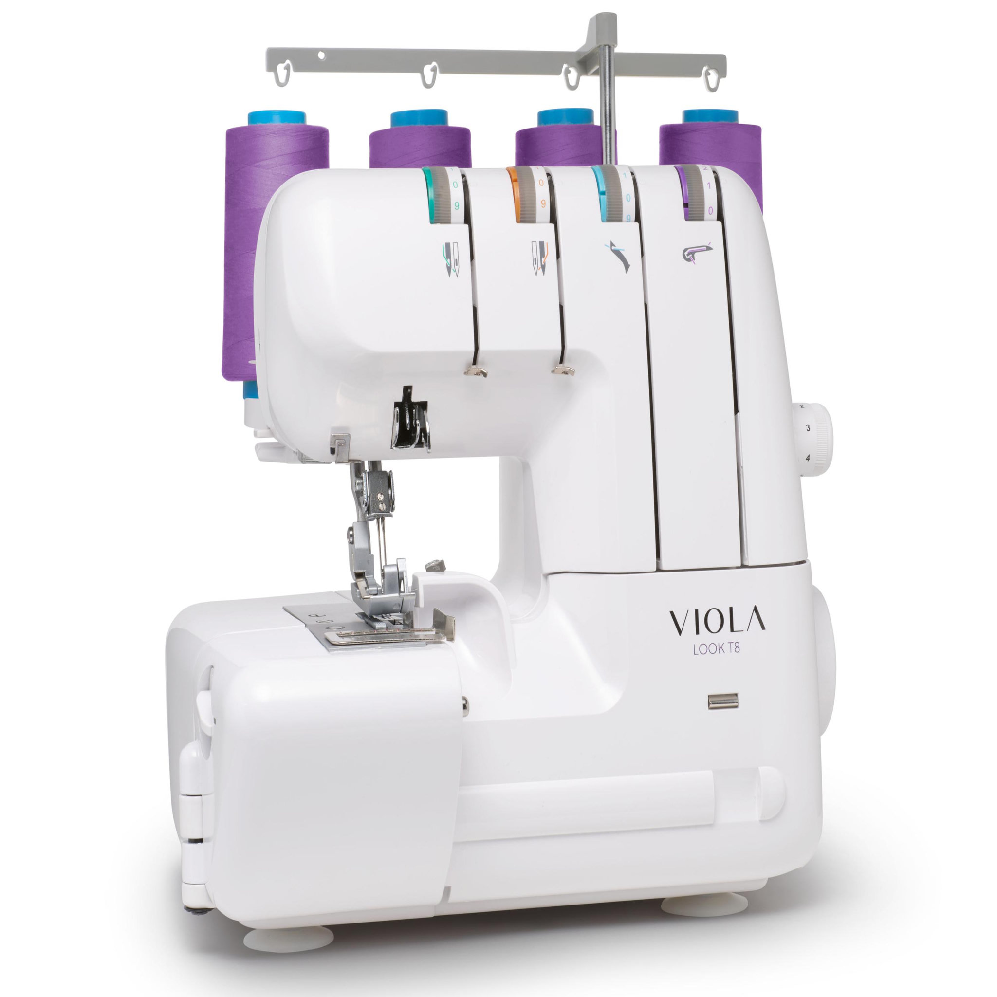 Voir la diapositive 2 : VIOLA Viola t8 surjeteuse avec différentiel, enfilage simplifié, machine à coudre
