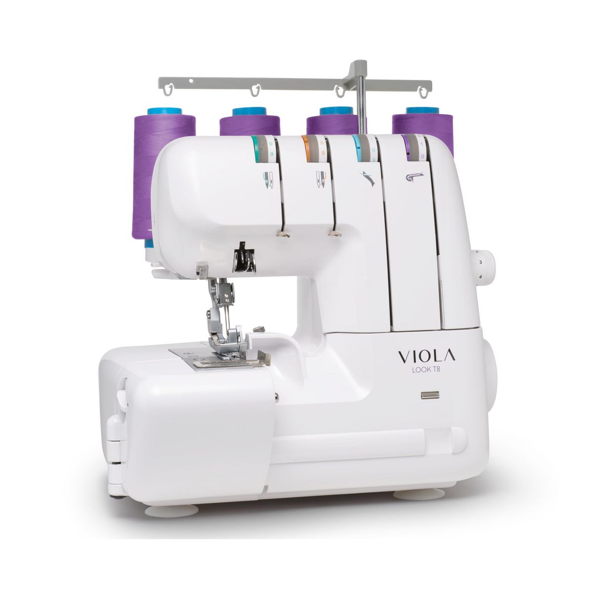 VIOLA VIOLA T8 Surjeteuse avec Différentiel, Enfilage Simplifié, Machine à Coudre
