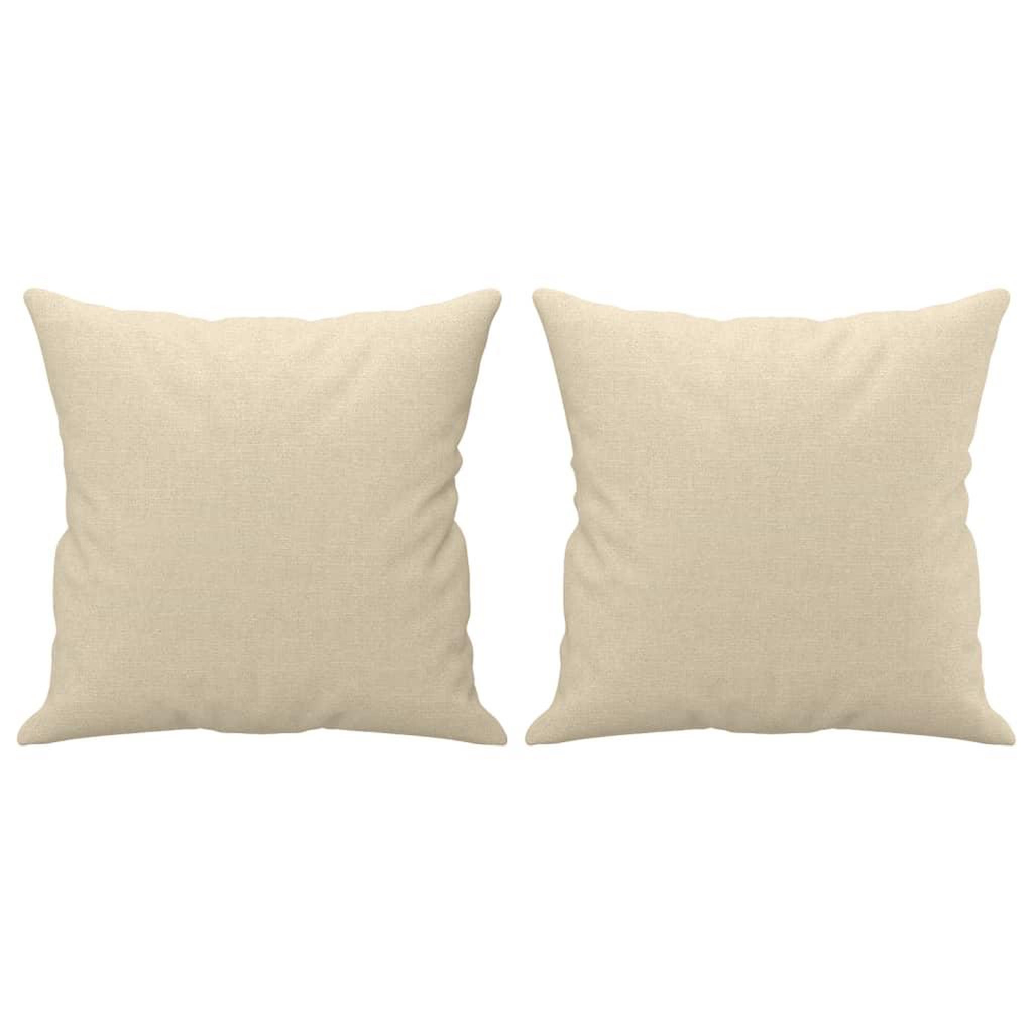 Voir la diapositive 5 : VIDAXL Canape 2 places avec oreillers decoratifs creme 120 cm tissu